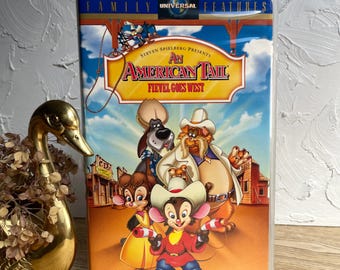 An American Tail ; Fievel Goes West VHS Animated Kids Film 1998 --Hard Clamshell --Steven Spielberg