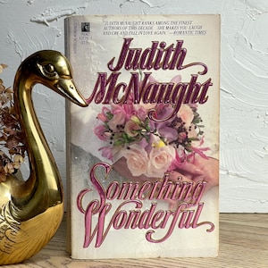 Vintage Something Wonderful by Judith Mcnaught --1980s Regency Historical Romance --Sequels Series Book #2 --First Print + Step Back Cover