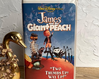 Vintage "James and the Giant Peach" VHS Animated Claymation and Live Action Family Classic 1996