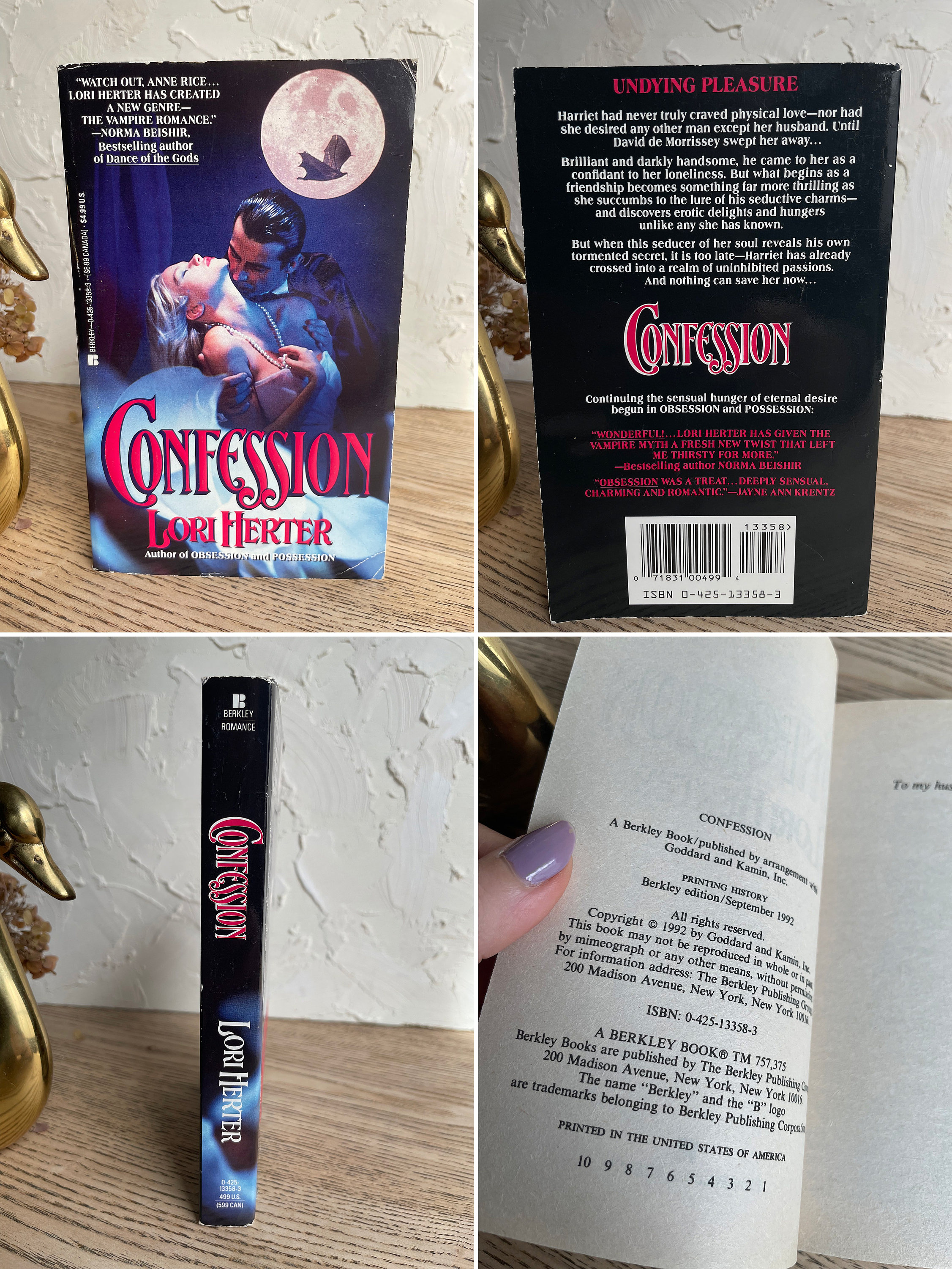 3 Vintage Vampire Historical Romance Novels by Lori Herter - - Etsy, image size:2253x3000