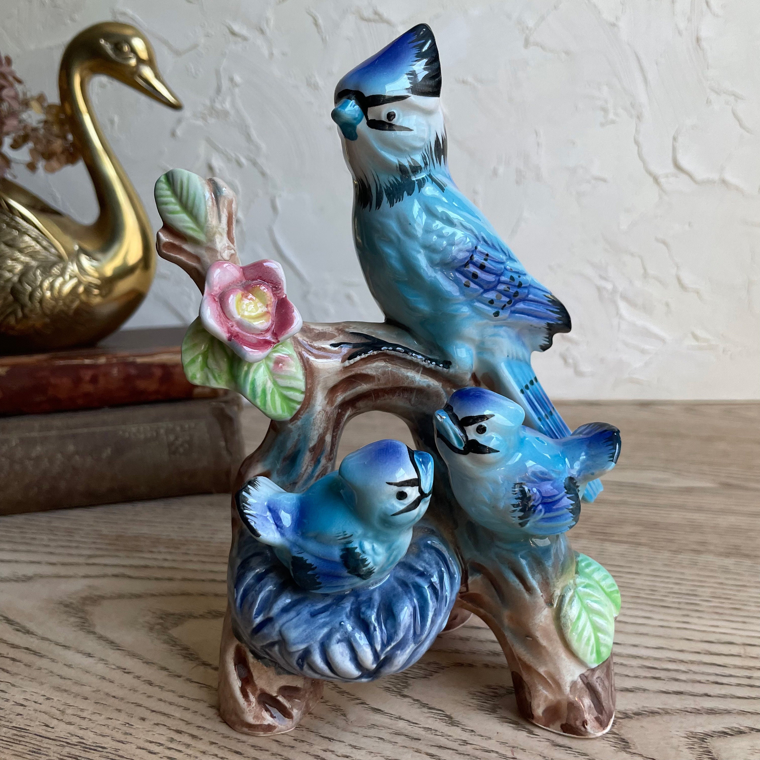 Vintage Blue Bird Bluejay Japan - Etsy