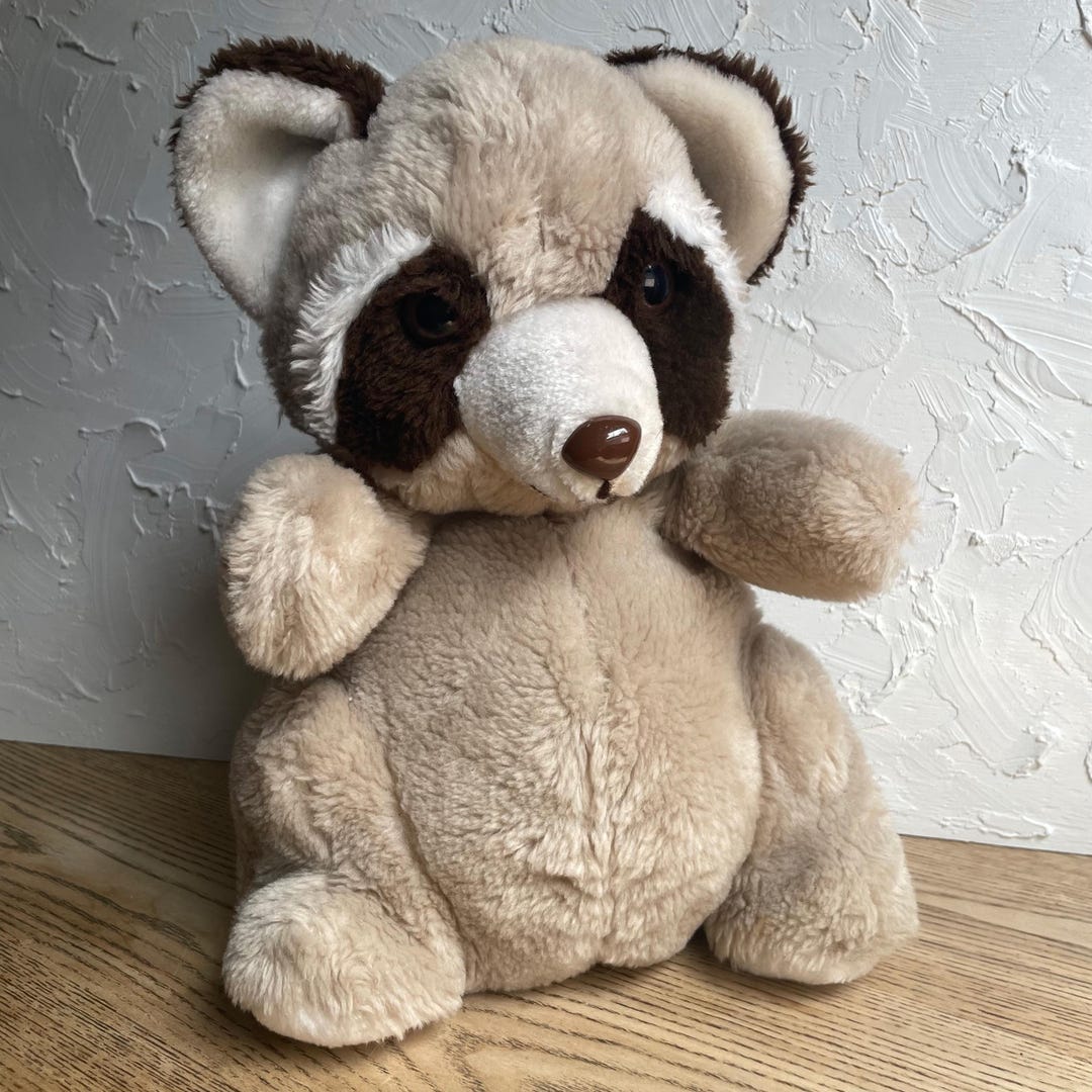 1980 Pot Belly Raccoon Plush Toy -- Retro Daekor Plush Raccoon --1980s ...