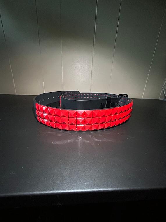 red studded belt