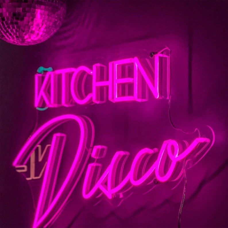 Kitchen Disco Neon Sign Light Led Neon Sign for Wall Dining Etsy