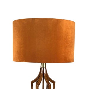 LAMPSHADE SOLO, paralume in velluto, paralume color ruggine Sienna, paralume fatto a mano, paralume a tamburo,