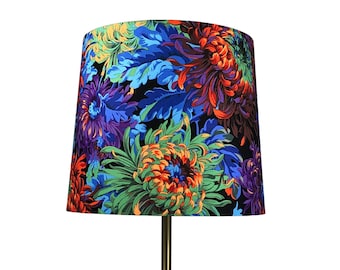 LAMPSHADE ONLY, Floral print lampshade, Flowers lampshade, handmade lampshade, Chrysanthemum lampshade, contemporary lampshade