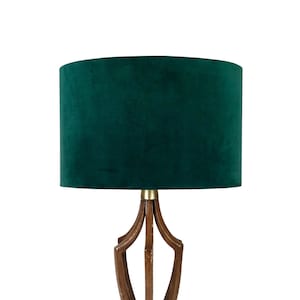 LAMPSHADE ONLY, Velvet lampshade, forest green color lampshade, handmade lampshade, drum lampshade,