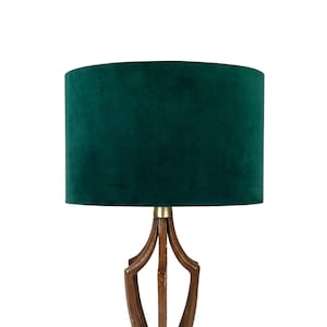 LAMPSHADE ONLY, Samtlampenschirm, waldgrüner Lampenschirm, handgefertigter Lampenschirm, Trommellampenschirm,