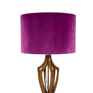 LAMPSHADE ONLY, Velvet drum lampshade, Plum color lampshade, handmade custom made to order lampshade