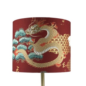 NUR LAMPENSCHIRM, Kraniche Drachenvögel print Lampenschirm, Golddruck Lampenschirm, handgefertigter Lampenschirm, Trommellampenschirm, Lampenschirm mit japanischem Druck