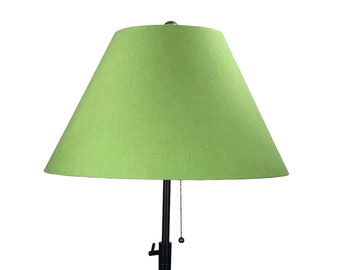 LAMPSHADE ONLY, Green linen lampshade, Empire conical lampshade, Handmade lampshade, Cone style lampshade