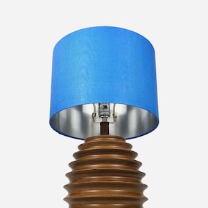 LAMPSHADE ONLY, Blue lampshade, linen lampshade, handmade lampshade, Drum lampshade, contemporary lampshade