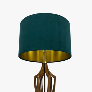NUR LAMPENSCHIRM, Samt-Lampenschirm, dunkel-türkiser Jade-Farblampenschirm, handgefertigter Lampenschirm, Trommellampenschirm, Lampenschirm für Tischlampe-Stehlampe