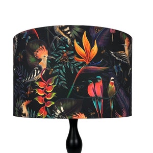 LAMPSHADE ONLY, Colorful lampshade, cotton lampshade, handmade lampshade, multicolor birds lampshade
