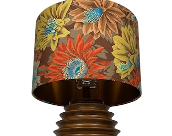 ALLEEN LAMPENKAP, lampenkap met bloemenprint Cactus bloemen lampenkap, handgemaakte trommel lampenkap op bestelling gemaakt aangepaste lampenkap met herfstbladerenprint