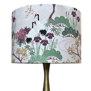 LAMPSHADE ONLY, Chinoiserie flower garden floral print lampshade, handmade made to order custom lampshade, colorful home decor