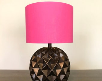 ALLEEN LAMPENKAP, Roze lampenkap, linnen lampenkap, handgemaakte lampenkap, statement verlichting, bedlampje, hedendaagse lampenkap