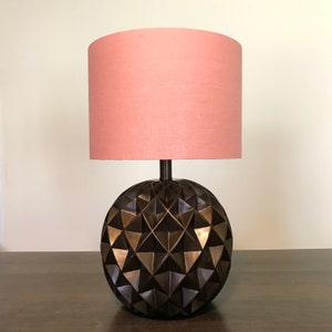 LAMPSHADE ONLY, Dusty pink lampshade, linen lampshade, handmade lampshade, statement lighting, bedside lamp, contemporary lampshade