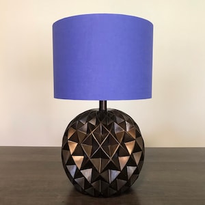 LAMPSHADE ONLY, Periwinkle color lampshade, linen/cotton lampshade, handmade lampshade, contemporary lampshade, metallic lampshade,