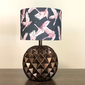 LAMPSHADE ONLY, birds print lampshade, flying flock print lampshade, handmade lampshade, avian print lampshade, Nature print lampshade