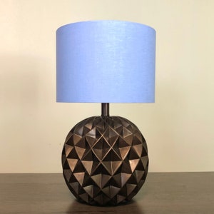 LAMPSHADE ONLY, Powder blue lampshade, linen lampshade, handmade lampshade, Drum lampshade, contemporary lampshade, mordern decor