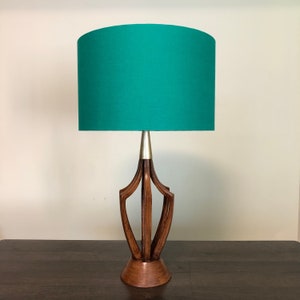 LAMPSHADE ONLY, Green linen lampshade handmade lampshade contemporary drum lampshade for table lamp floor lamp