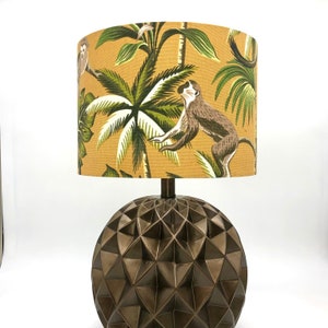 LAMPSHADE ONLY, Monkeys print lampshade, Jungle print lampshade, handmade lampshade, animal print lampshade. Nature print lampshade