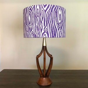 LAMPSHADE ONLY, tree bark print lampshade, purple print lampshade, handmade lampshade, botanical print lampshade