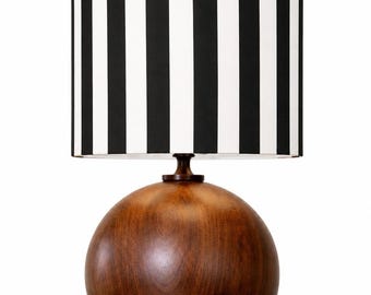 LAMPSHADE ONLY, Black and White Striped Drum Lampshade, Modern Lamp Shade, Contemporary Table Lamp Shade, Handmade Monochrome Home Decor