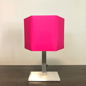 LAMPSHADE ONLY, pink lampshade, cotton lampshade, handmade lampshade, hexagon lampshade, contemporary lampshade, modern lampshade