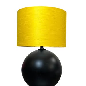 LAMPSHADE ONLY, Faux Silk lampshade, yellow color lampshade, handmade lampshade, drum lampshade, contemporary lampshade