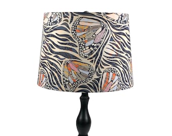 LAMPSHADE ONLY, butterflies print Empire lampshade, zebra print lampshade, handmade lampshade, multicolor lampshade, contemporary lampshade