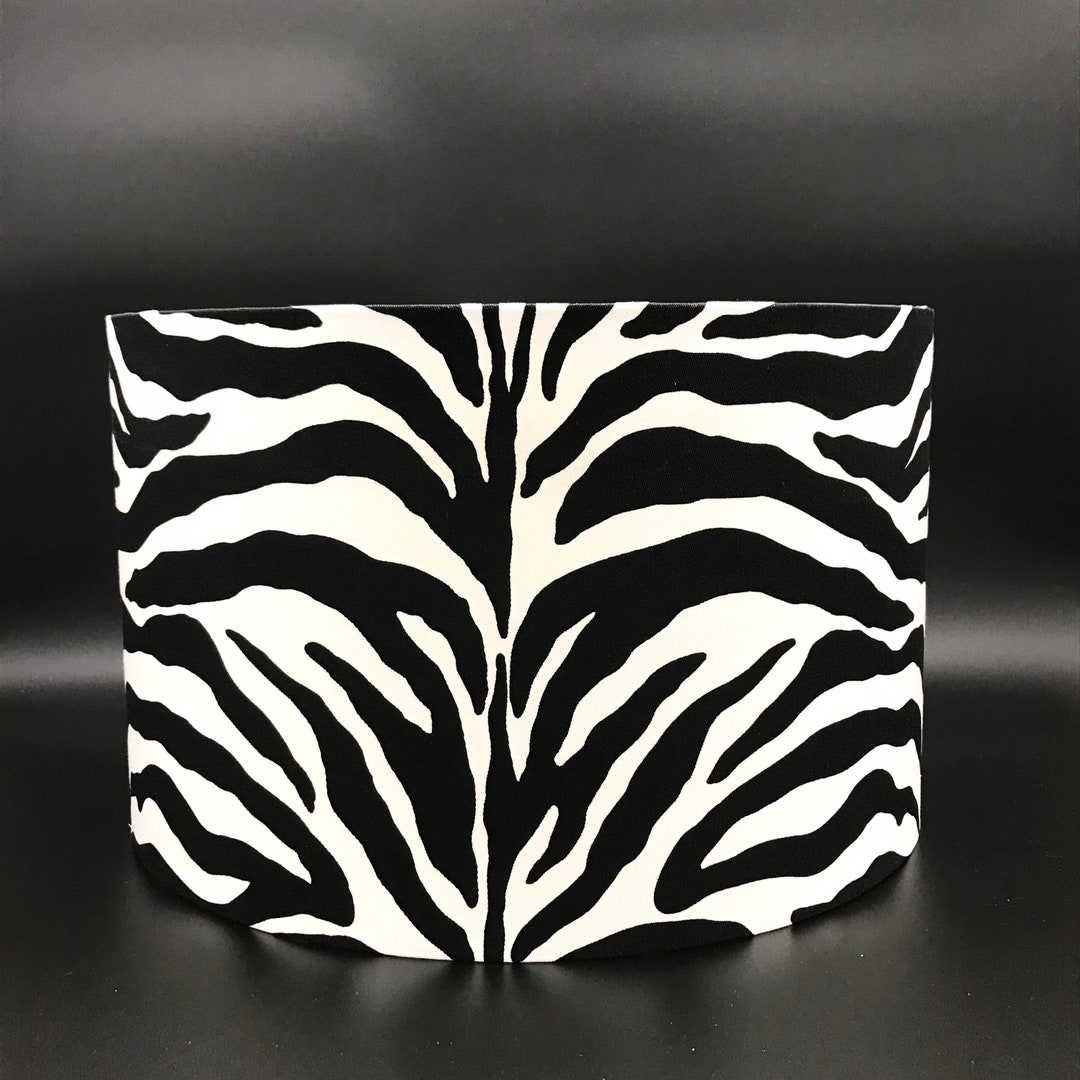 LAMPSHADE ONLY, Zebra Print Lampshade, Monochrome Lampshade, Handmade