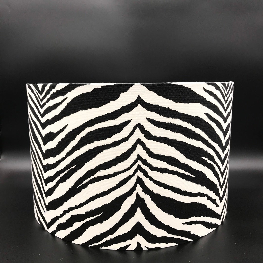 LAMPSHADE ONLY, Zebra Print Lampshade, Monochrome Lampshade, Handmade