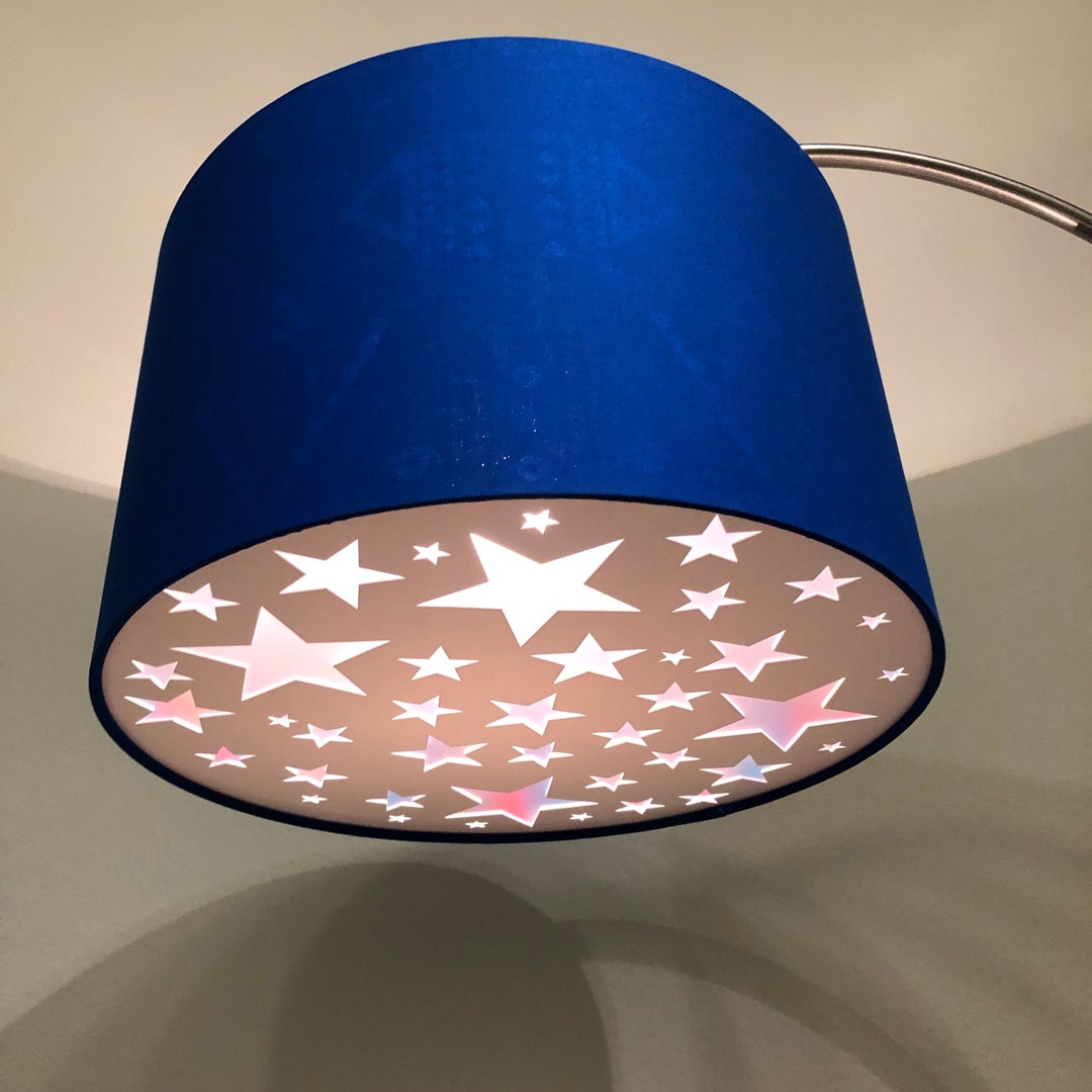 DIFFUSER ONLY, Two Part Stars Design Drum Lampshade Diffuser, Diffuser