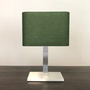 LAMPSHADE ONLY, Green lampshade, linen/cotton lampshade, handmade lampshade, contemporary lampshade, square lampshade
