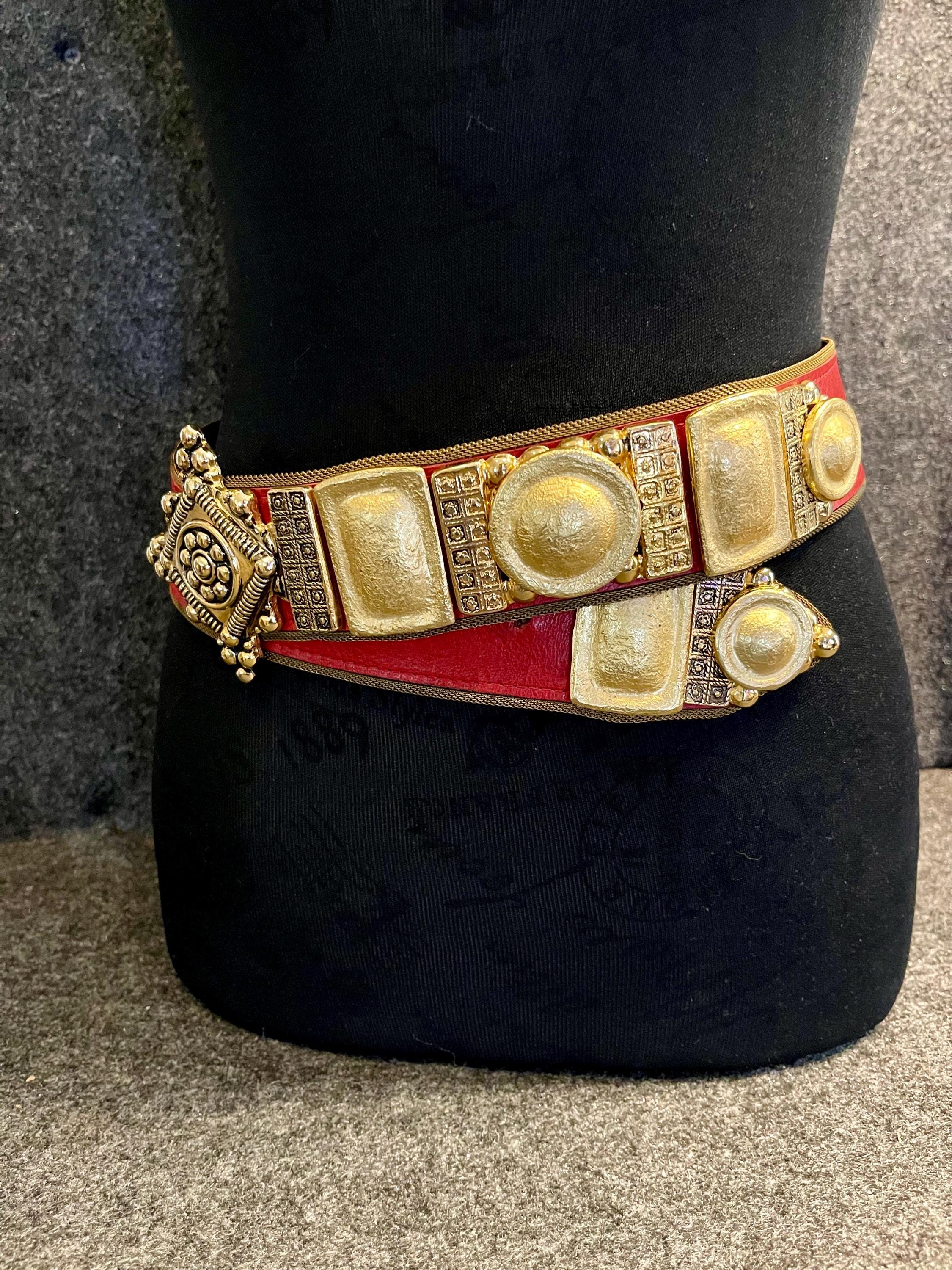 Streets Ahead vintage belt Willa - Black Leather Belt Brass Western Vintage Buckle Set  main image 3