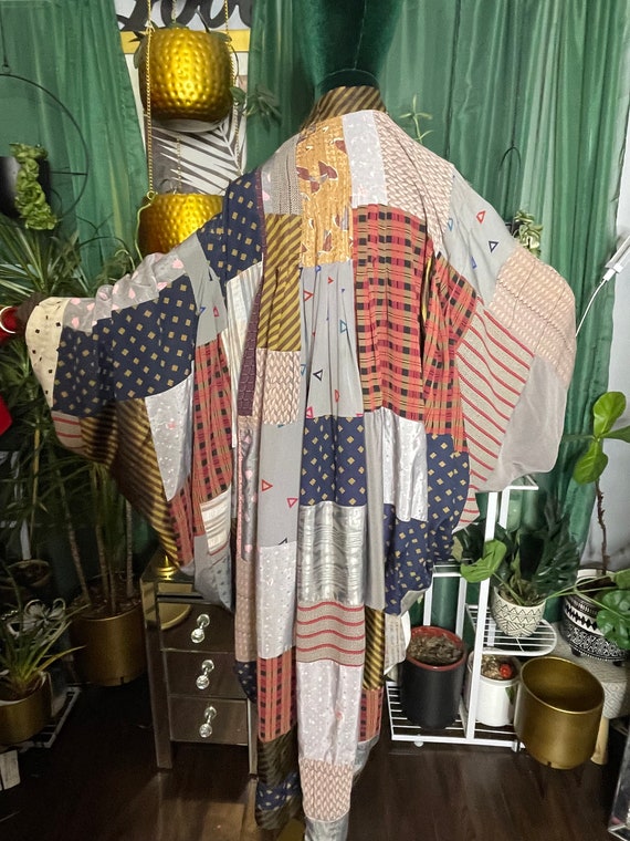 Vintage patchwork Batwing Kimono - image 5