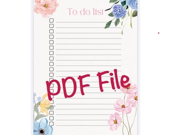 Floral To Do List