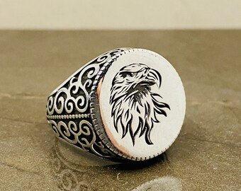 Silver Eagle Ring,Bird Ring,925 Sterling Silver,American Eagle,Eagle Head Ring,Best Friend Ring,Cool Silver Ring,  Silver Gifts