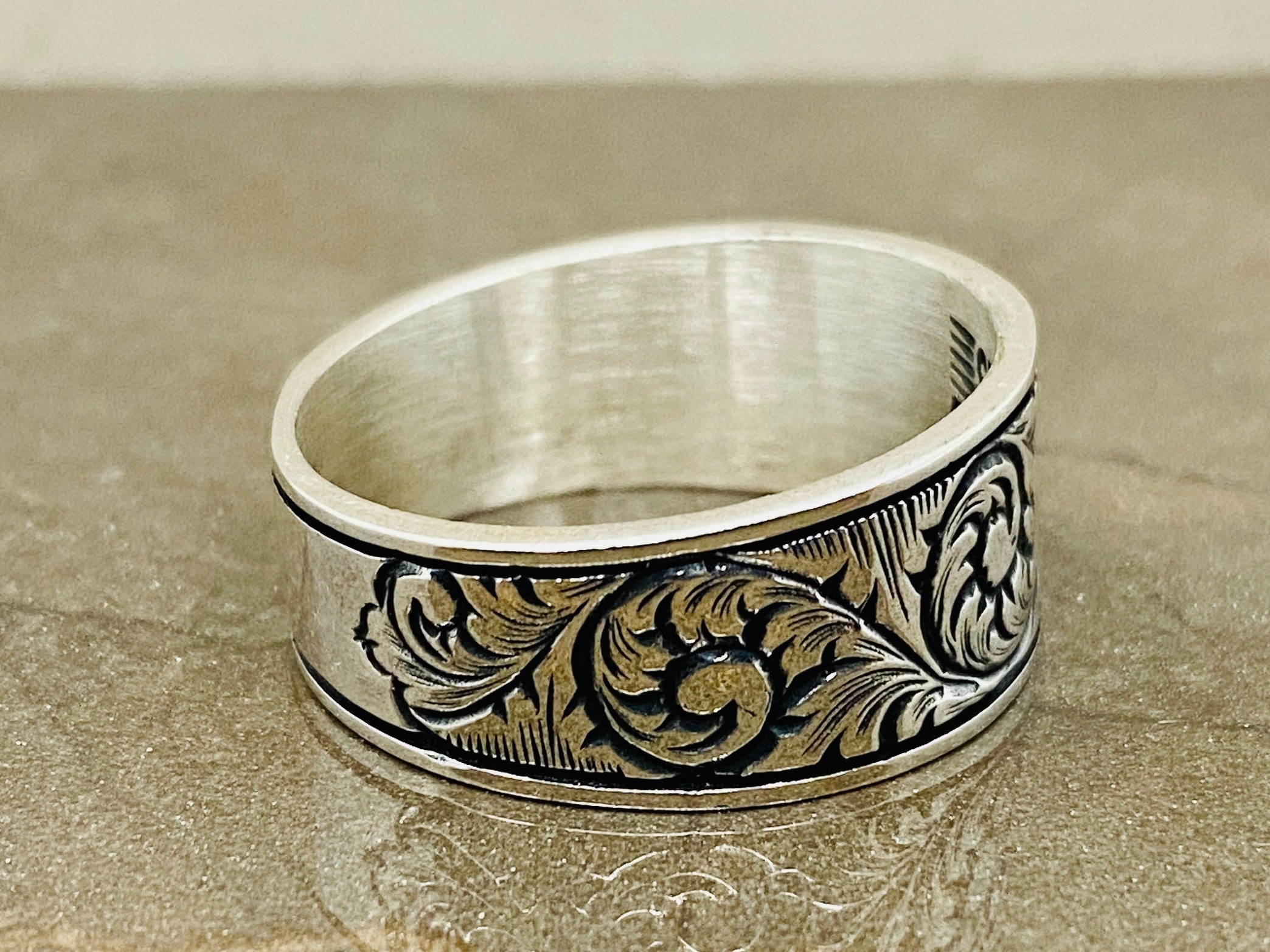 Handmade Sterling Silver Men's Ring,925 Sterling Silver Sterling