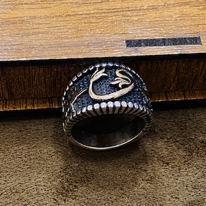 Handmade Silver Ring,Arabic Ring,Arabic Jewelry,Arabic Gift,Arabic Letter Ring,Vav Ring,Religious Rings,Arabic Style Ring