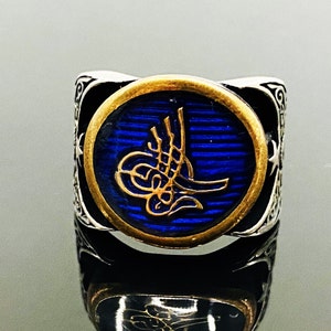 Handmade Silver Ring, Turkish Handmade Ring, Ottoman Jewelry, Turkish Ring, Blue Ring, Turkish Jewelry, Ottoman Ring