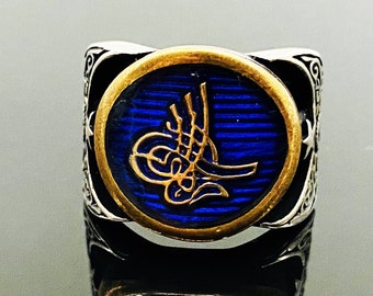 Handmade Silver Ring, Turkish Handmade Ring, Ottoman Jewelry, Turkish Ring, Blue Ring, Turkish Jewelry, Ottoman Ring