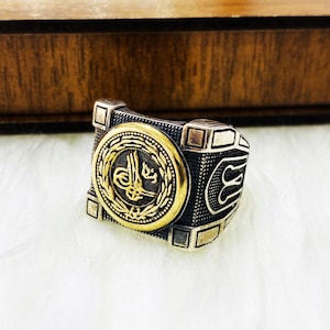Men&#39;s Silver Ring 925,Ottoman,Men&#39;s Ottoman Ring,Turkish Rings, Unique Ring,Stoneless Ring, Sultan Ring