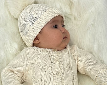 Coming Home Outfit, Newborn Go Home Outfit, New Born Knit Hospital Clothes Set