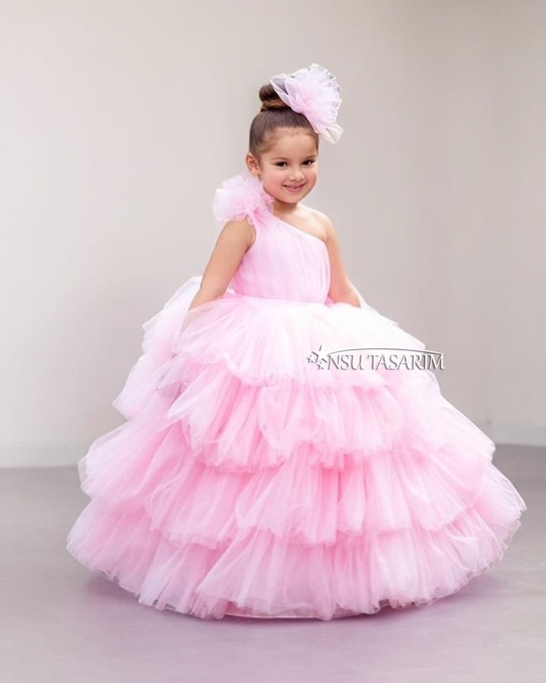 Buy Baby Girl Dress Pink for Special Occasion, Long Toddler Gown