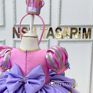 Deluxe Rapunzel Birthday Outfit with Crown Headband