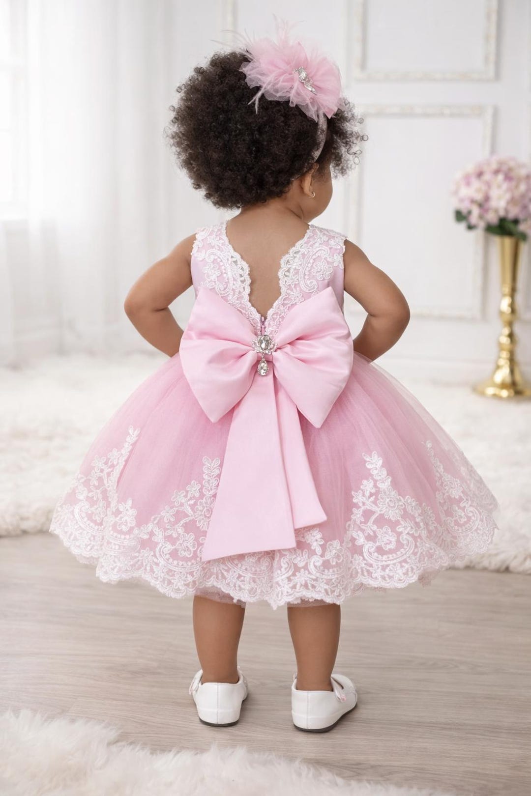 birthday baby girl dress Shop Baby Girl Tulle Yellow Dress, 1st Birthday Dress, Baby Girl Tutu Princess Dress main image 1