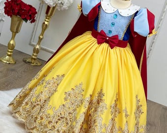 Snow White Dress Full-Length Ball Gown - Princess Party Outfit | Toddler Costume, First Birthday Dress